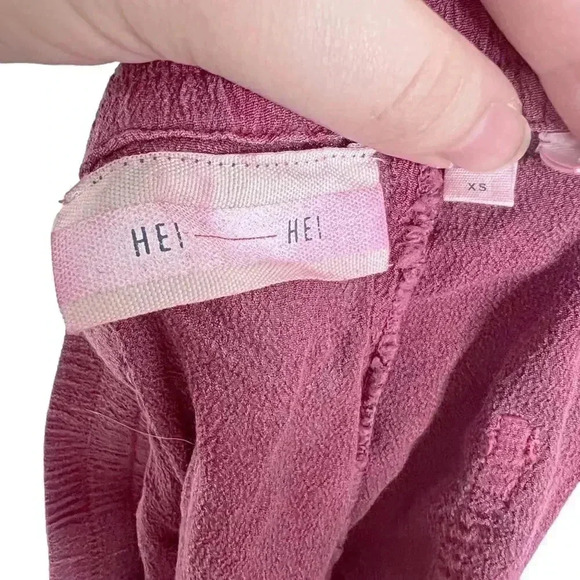 Anthropologie Hei Hei Red Flowy Drawstring Shorts Women's Size XS - Picture 6 of 6